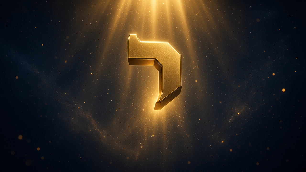 Session 1: the Hebrew letter Yod in gold, the point of light