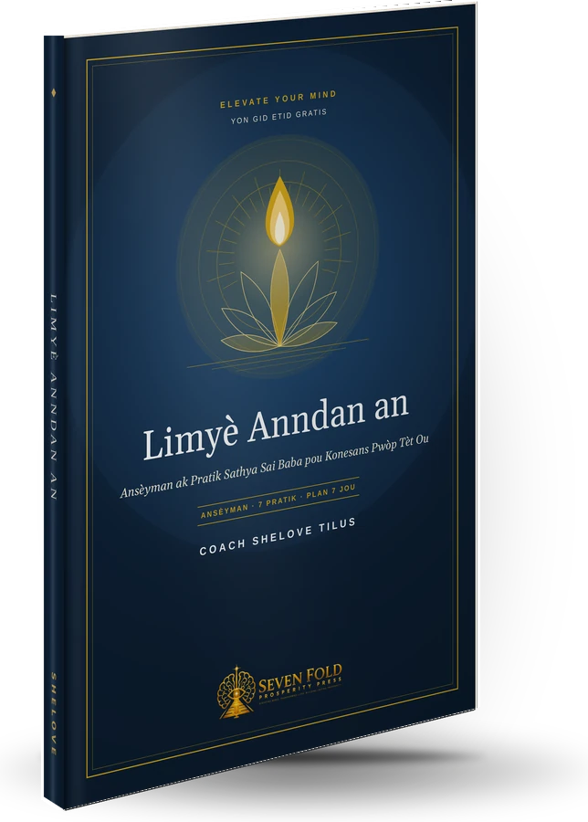 Limyè Anndan an, kouvèti liv la, angle view